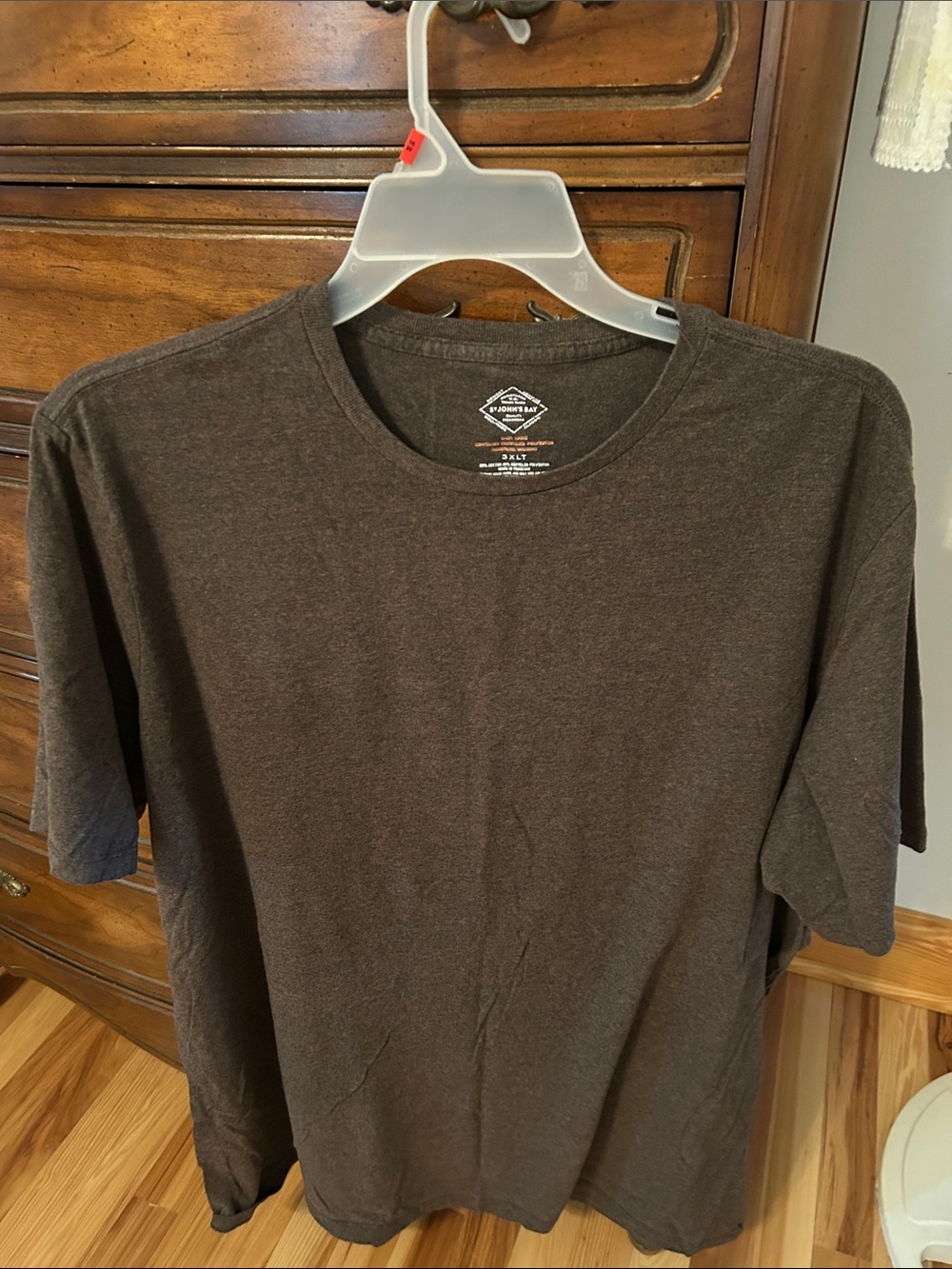 St. John's Bay Men's Short Sleeve Crew Tee - Dark Brown